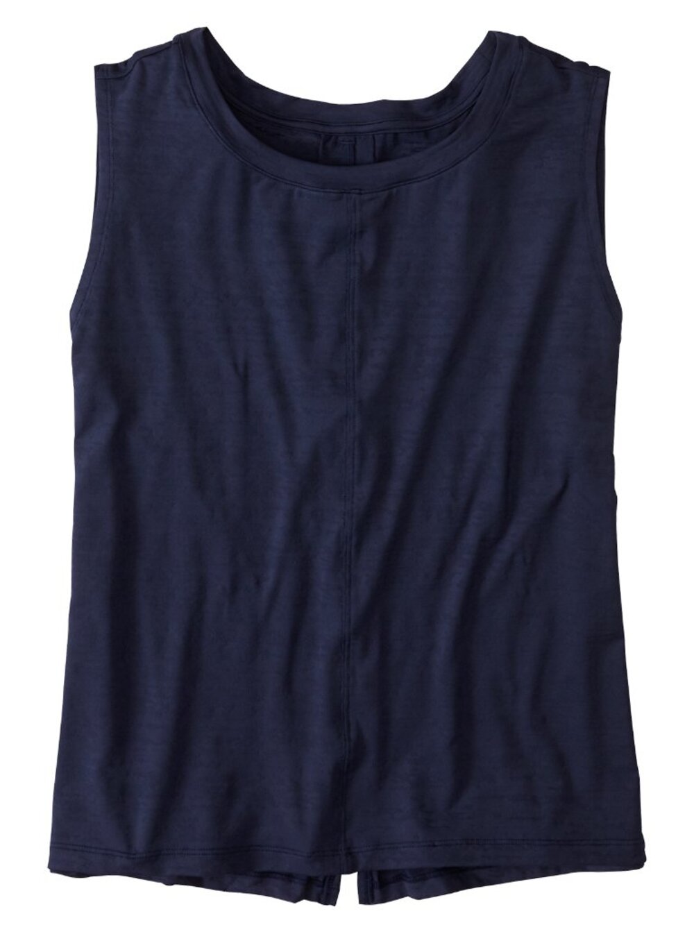 Title Nine Phoenix Pleat Back Tank Top - XS -  high neck navy blue muscle active